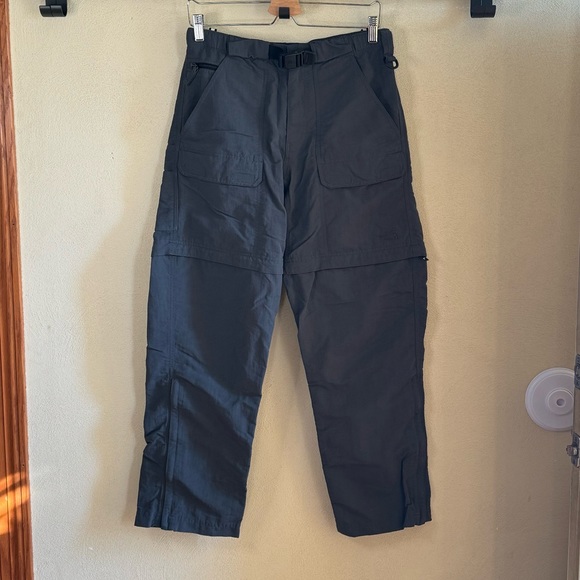 The North Face Gray Paramount Trail Convertible Cargo Pants Belt Like New Mens S - Picture 2 of 12